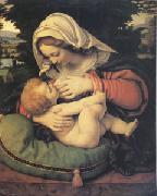 SOLARI, Andrea The Virgin with the Green Cushion (mk05) oil painting